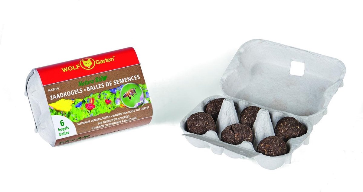 Wolf-Garten Natura Bio Zaadkogels - - 6 stuks