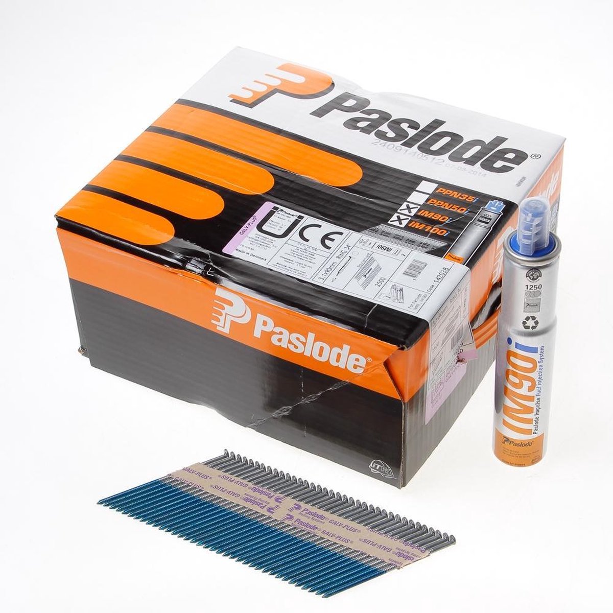 Paslode Stripspijker 3,1x90mm Ring verzinkt - 2500 stuks