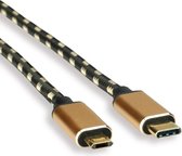 ROLINE 11028792 USB-kabel 4,5 m USB 2.0 Mini-USB B USB C Zwart, Goud