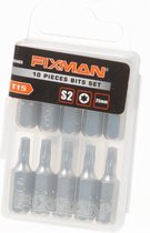Fixman Bitset 1/4" tx15 x 25mm blister van 10 bits