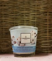 Candra Candle - Geurkaars in Glas - fresh raspberry - Fresh Cotton - Medium - 9 cm x 8.2 cm