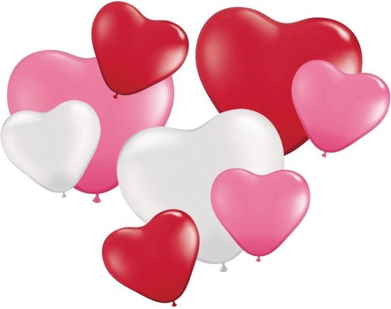 Hartvormige Ballonnen Set - 8 stuks