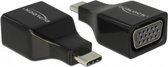 Premium USB-C naar VGA adapter met DP Alt Mode (1920 x 1200) / zwart