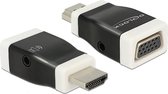 Premium HDMI naar VGA + 3,5mm Jack adapter - compact / zwart