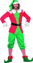 Wilbers & Wilbers - Kerst & Oud & Nieuw Kostuum - Engelse Elf Rood / Groen Met Muts - Man - Rood, Groen - Maat 58 - Kerst - Verkleedkleding