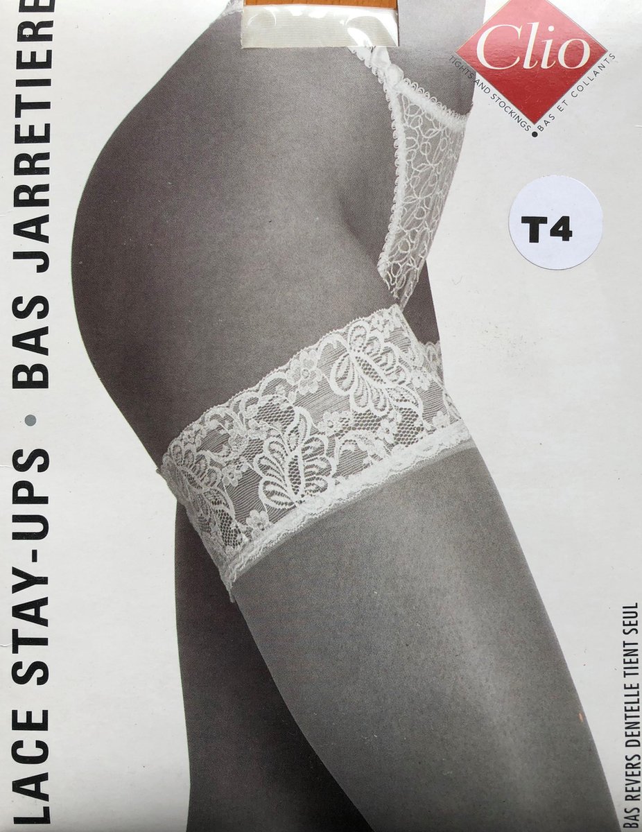 Clio Hold Ups - Hold Up Kousen - Bruids Hold Ups - Bruids Hold Up Kousen - Kanten Boord - Sexy Chic - 15 Den. - T2 - Small - Ivory Ivoor