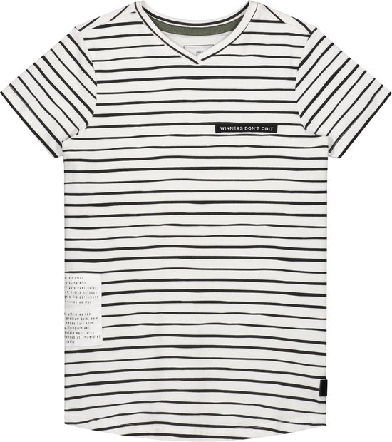 Levv T-shirt Farley white painted stripe - maat 140