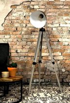 Dimehouse Vloerlamp Industrieel Spotter - Metaal Hout - 1-lichts