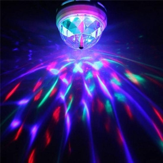 Disco lamp/licht - E27 fitting - roterend - 30 kleureffecten | bol