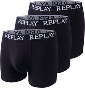 Replay - Heren Onderbroeken 3-Pack Basic Boxers - Zwart - Maat XXL
