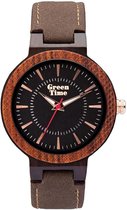 GreenTime FreeTime Next - Houten horloge met polsband - horloge voor vrouwen