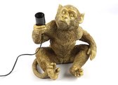 Lampe de table Sitting Monkey Cheeta - or - H 37,5 cm