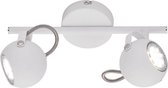 LED Plafondspot - Trion Bosty - GU10 Fitting - 2-lichts - Rond - Mat Wit - Aluminium - BES LED