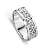 Silver Rose -R2029W-60 -Ring -925 Zilver gerodineerd -Cubic Zirkonia