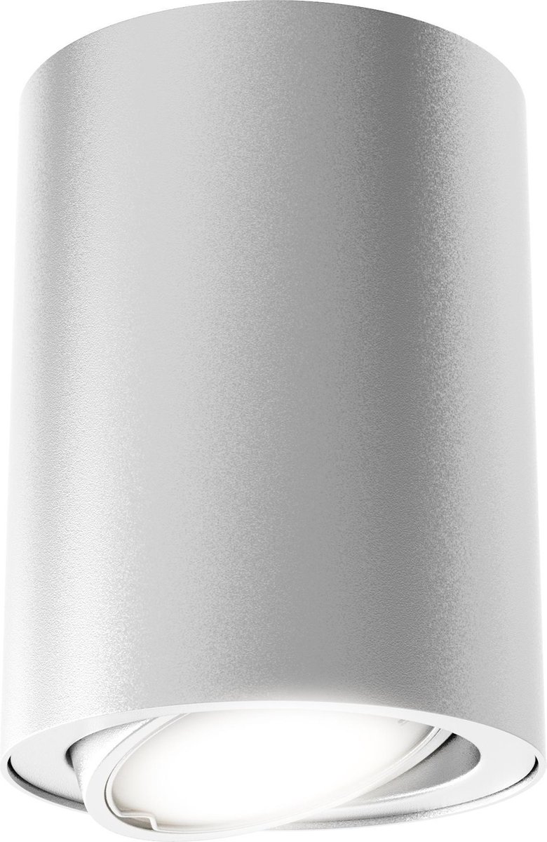 Briloner Leuchten TUBE Plafondspot - LED - GU10 - Reflector kantelbaar - Ø 8cm - Zilver