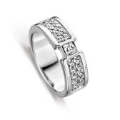 Silver Rose -R2029W-54 -Ring -925 Zilver gerodineerd -Cubic Zirkonia