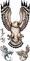 Moodadventures | Tijdelijke Tattoo’s | Tatoeage Adelaar | 19x9cm | Plak Tattoo