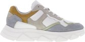 Tango | Kady fat 10-aa beige/green/blue/cognac combi sneaker - white sole | Maat: 40