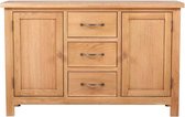 Dressoir met 3 lades 110x33,5x70 cm eikenhout (incl. vloerviltjes)