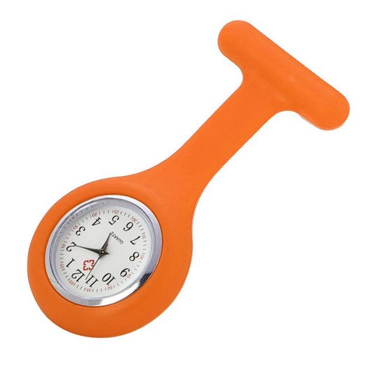 Verpleegster horloge - Verpleegsterhorloge - Nurse Watch - siliconen - Oranje