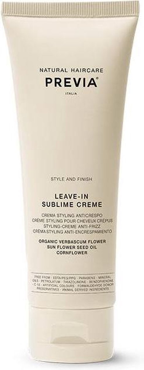 Previa Natural Haircare Style And Finish Leave-in Sublime Creme Natural Hold 100ml - Biologische natuurlijke leave-in