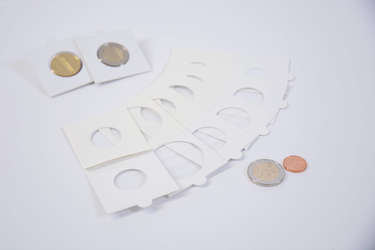100 Cadres Hartberger 27.5 Mm Pour Collection De Pièces Ou Autocollants - Format 50x50 Mm