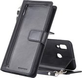 Huawei P30 hoesje - Detachable Dairy Wallet Case - Zwart