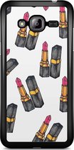 Samsung J3 hoesje - Lipsticks | Samsung Galaxy J3 (2016) case | Hardcase backcover zwart