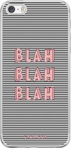 iPhone 5/5S/SE siliconen hoesje - Blah blah blah