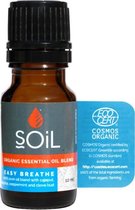 Soil Biologische Etherische Olie - Easy Breath - 10 Ml - Mix van biologische Cajeput,Eucalyptus, Pepermunt En Kruidnagel