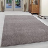 Basics Effen Vloerkleed Beige Laagpolig- 80x250 CM.