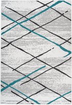 Tapijtenloods Vancouver Vloerkleed Modern Grijs / Blauw Laagpolig - 80x150 CM