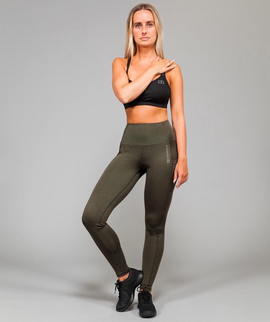 Marrald High Waist Pocket Sportlegging - Army Groen - XS dames yoga fitness van Marrald — afbeelding 2