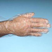 500x Plastic wegwerphandschoenen maat Large - Anti bacterien/anti-bacterieel handschoenen