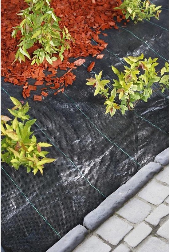 Tapis de sol noir / tissu anti-mauvaises herbes 2 x 5 mètres - Chiffons anti-racines  /... | bol.com
