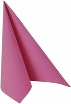 40x Serviettes à thème couleur rose fuchsia 33 x 33 cm - Serviettes en papier jetables - Décorations / décorations rose fuchsia