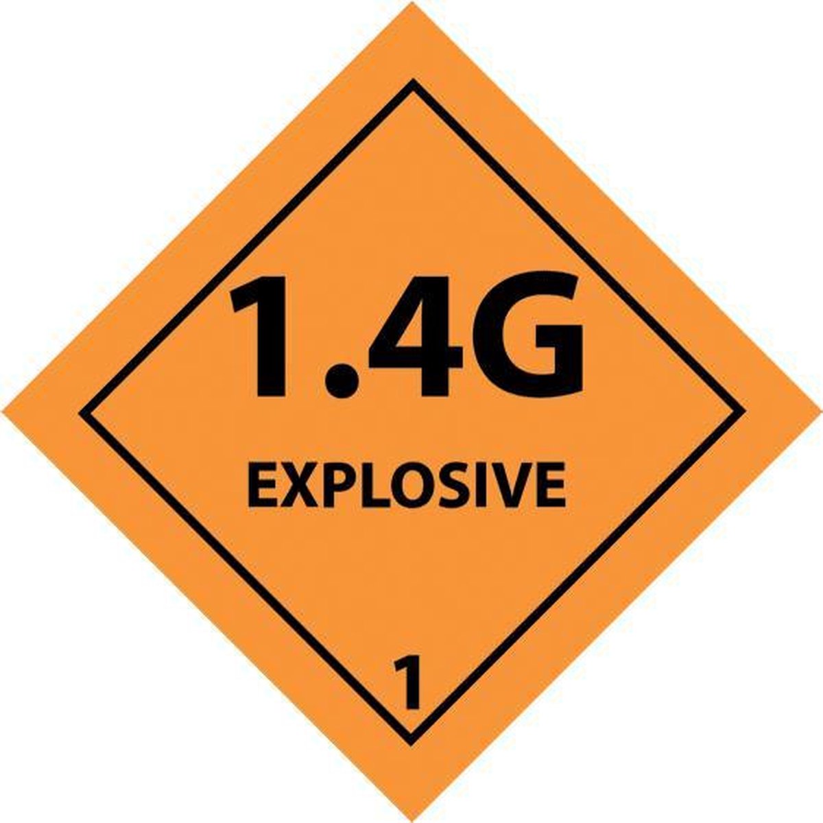 1.4G Sticker 10 x 10cm (set van 4 stuks)