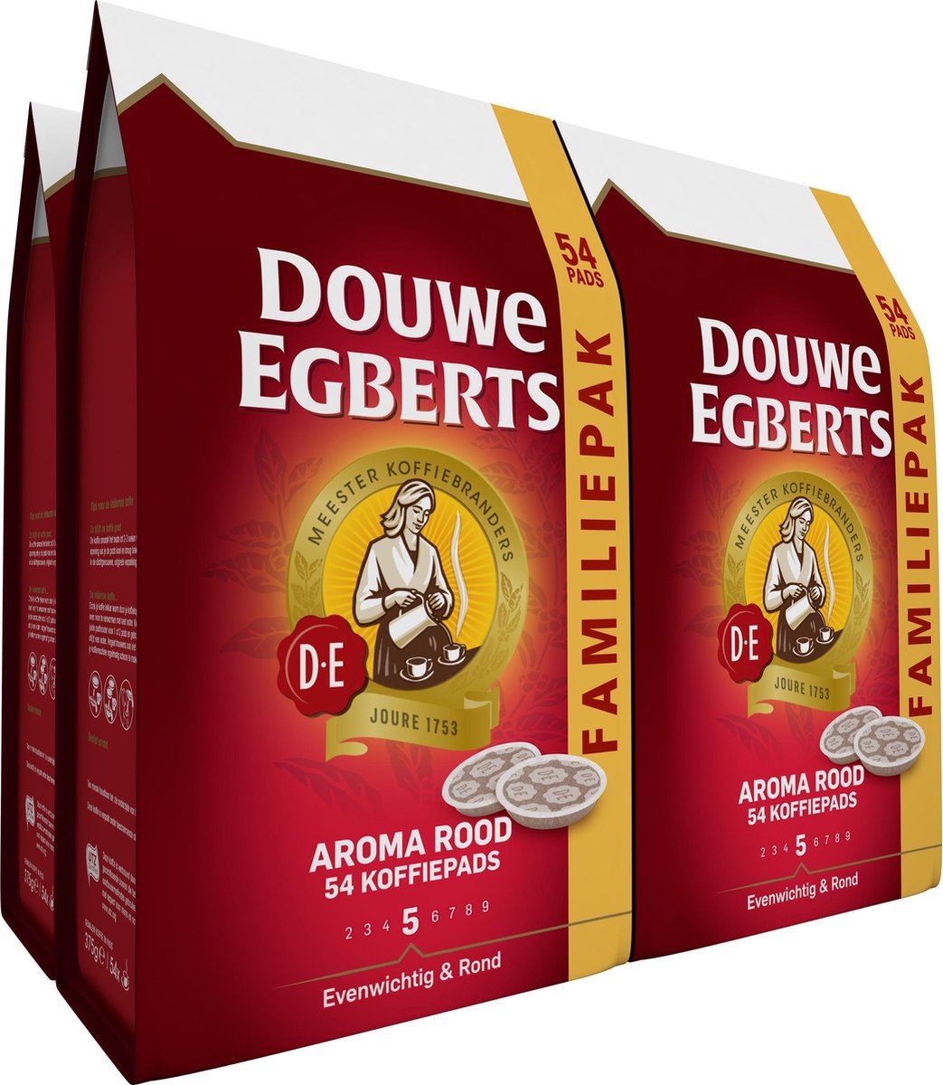 Douwe Egberts Aroma Rood Koffiepads - 4 x 54 pads - Douwe Egberts