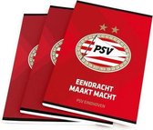 PSV Schrift rood A5 gelijnd: 3-pack