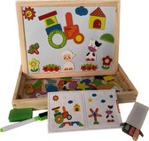 2-in-1 magnetisch whiteboard / krijtbord met magnetische figuurtjes