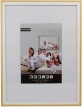 Tweekleurige Houten Wissellijst - Fotolijst - 60x60 cm - Ontspiegeld Kunstglas - Wit / Blank - 20 mm