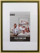 Tweekleurige Houten Wissellijst - Fotolijst - 45x60 cm - Ontspiegeld Kunstglas - Groen / Blank - 20 mm