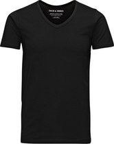 Jack & Jones T-shirt Basic V-neck Tee S/s Noos 12059219 Black Mannen Maat - XS