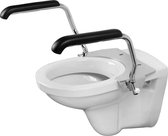 Toiletbeugel set /Toiletsteun Set - met opklapbare armsteunen - RVS