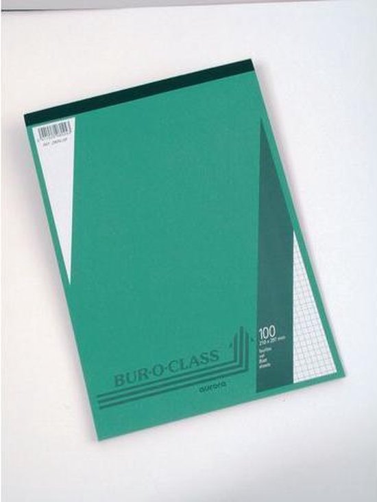 AURORA Office Superior Schrijfblok, A4, Gerecycled Papier, Geruit 5 mm,  Groen (pak 10... | bol.com