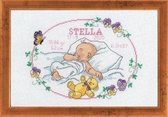 Borduurpakket Geboortetegel meisje Stella om te borduren Permin 92-7712