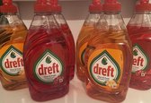 6 X Dreft Clean Fresh Orange & Dreft Clean & Care Afwasmiddel 383 ml