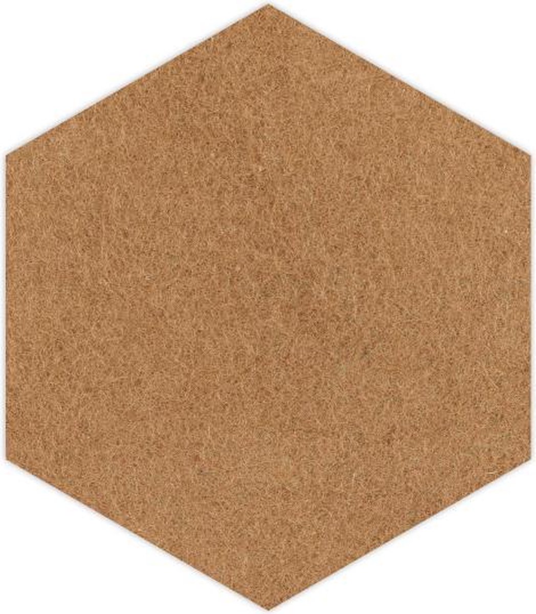 Hexagon vilt onderzetter - Donkerbruin - 6 stuks - ø 10 cm - 6-hoek - Glas onderzetter - Cadeau - Woondecoratie - Woonkamer - Tafelbescherming - Onderzetters Voor Glazen - Keukenbenodigdheden - Woonaccessoires - Tafelaccessoires