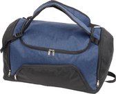Sac de sport / sac week-end / sac à dos bleu / noir avec compartiment à chaussures 55 cm - 45 litres - Sacs fitness / sport - Sacs week-end / sacs de voyage