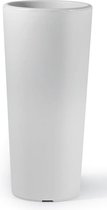 Veca plantenbak 'Clou', rond 30cm, hoogte 65 cm wit